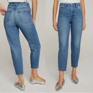 Good American Good Mom Jeans In Mid Wash Blue 586